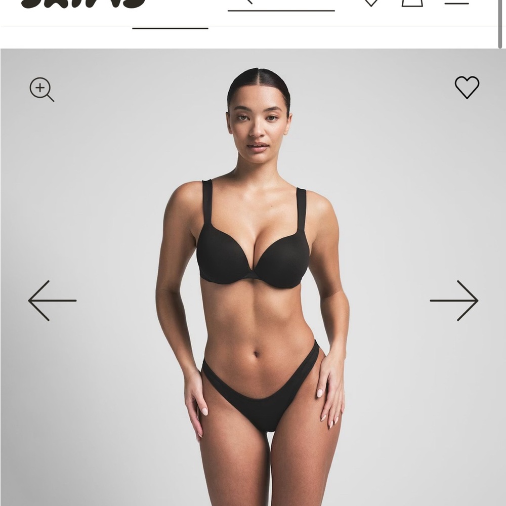 SKIMS Black Bikini Set. Top 34B, bottom XS